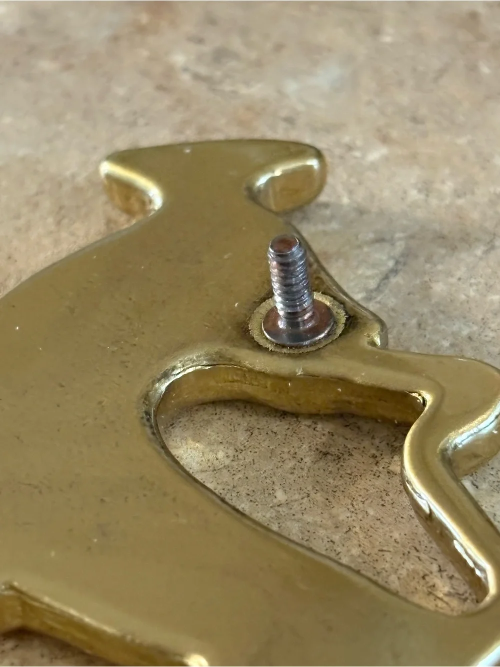 Brass Tone Double Lion Decorative Gold Trivet *